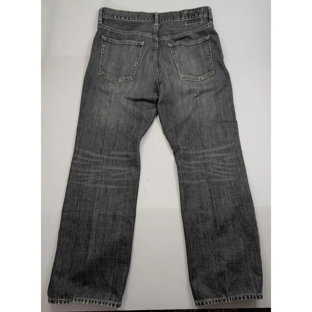 Banana Republic Straight Leg 35 x 30 Men's Denim Jeans Faded Black Wash